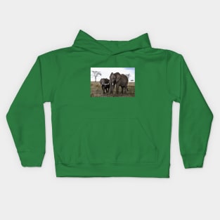 African Elephants Kids Hoodie